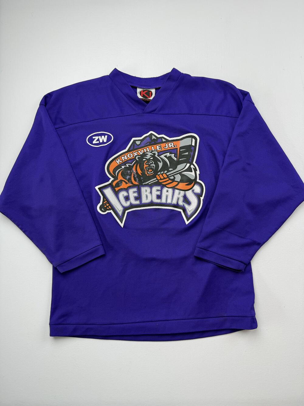 Knoxville Jr. Ice Bears Jersey Womens Medium Purple Hockey K1 Sportswear 5